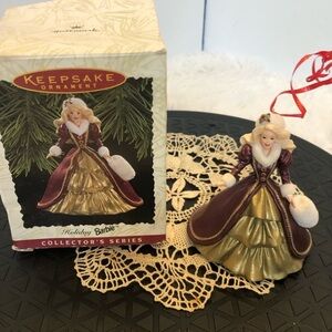 1996 Keepsake Holiday Barbie Collector Series Christmas Ornament